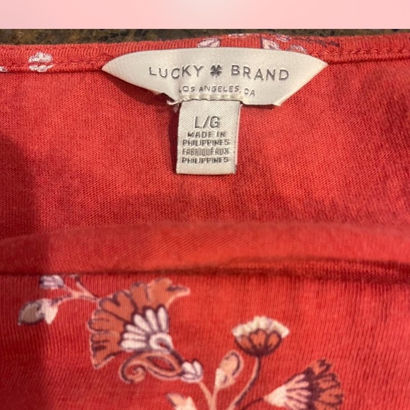 Lucky Brand Red Floral Blouse - Picture 2 of 5
